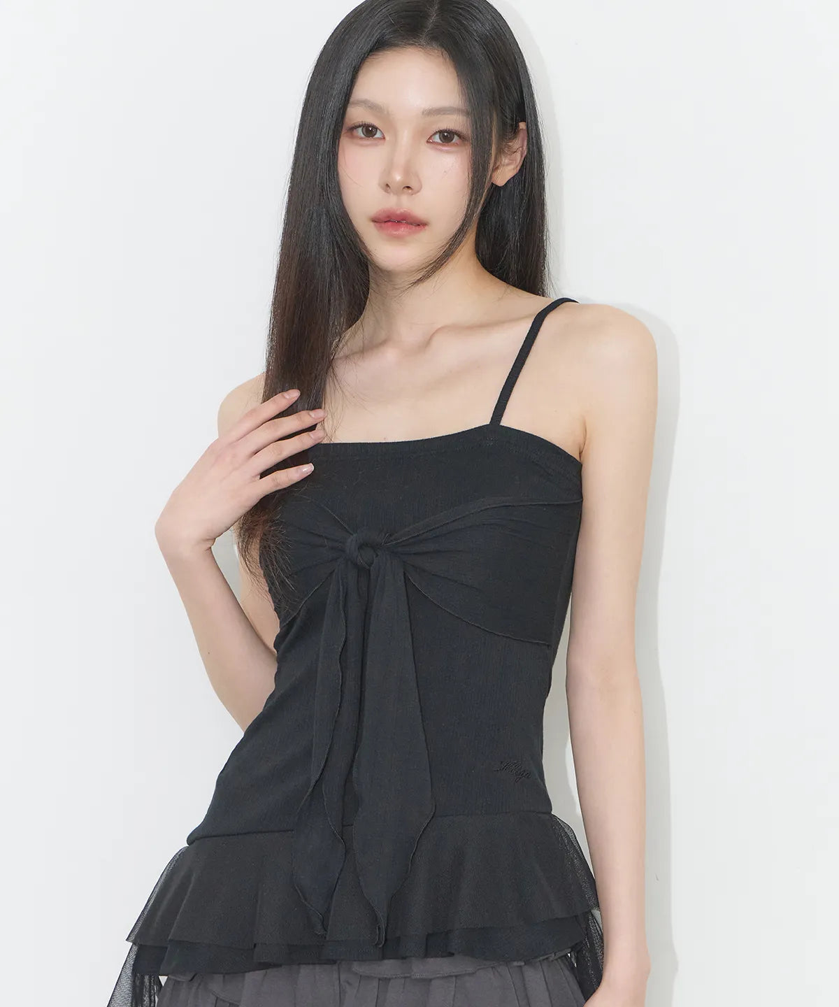 [ILLIGO] RIBBON TIE SLEEVELESS_3 COLORS
