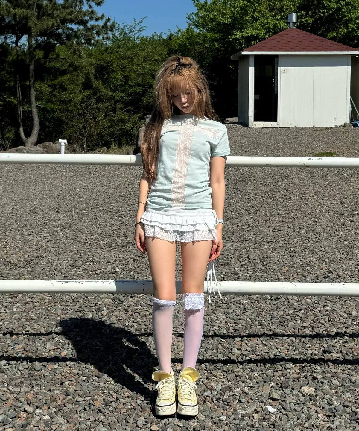 [FANCY CLUB] BACK CROSS TEE_5 COLORS