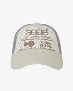 [AEAE] WEB LOGO FLOWER MESH CAP_2 COLORS
