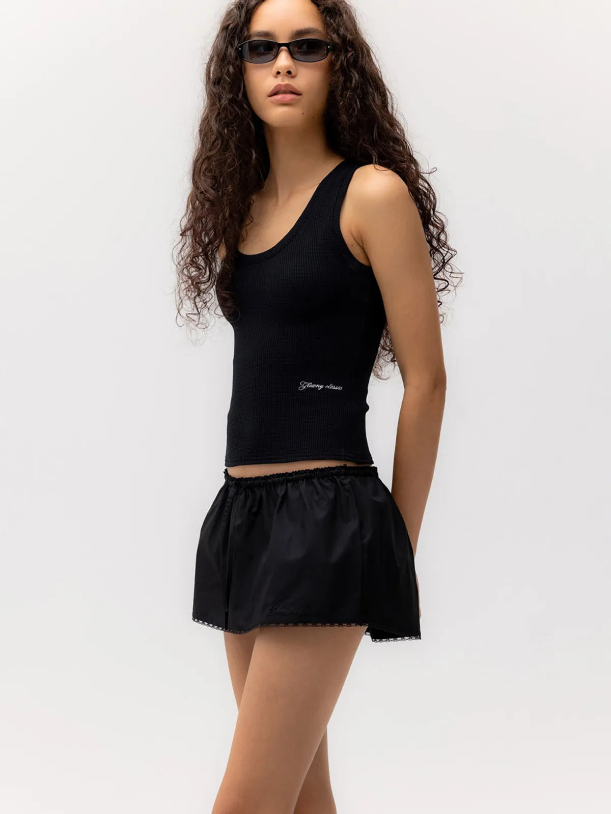 [GLOWNY] G CLASSIC LACE-UP MINI SKIRT_5 COLORS