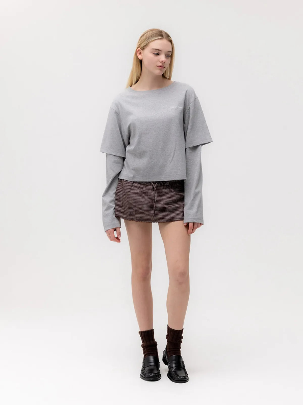 [GLOWNY] G CLASSIC LACE-UP MINI SKIRT_5 COLORS
