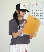 [RONRON] BETTY BOOP RIBBON BASIC FIT T SHIRT_CHARCOAL