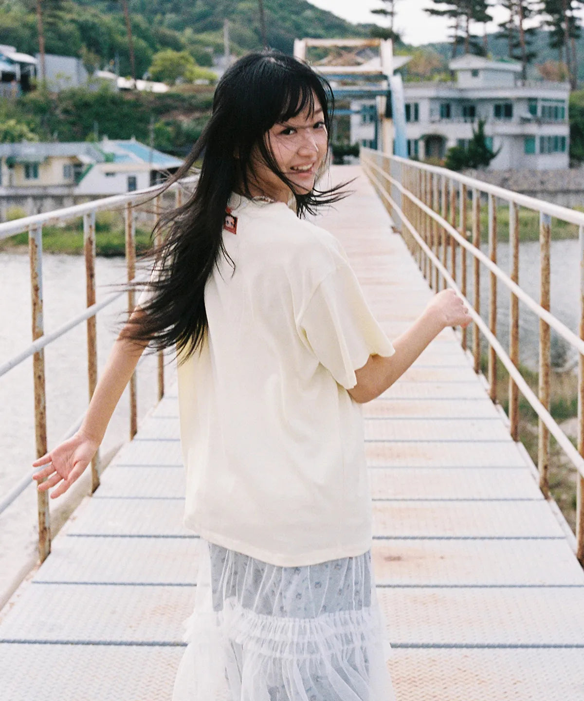 [RONRON] BETTY BOOP RIBBON BASIC FIT T SHIRT_SOFT YELLOW