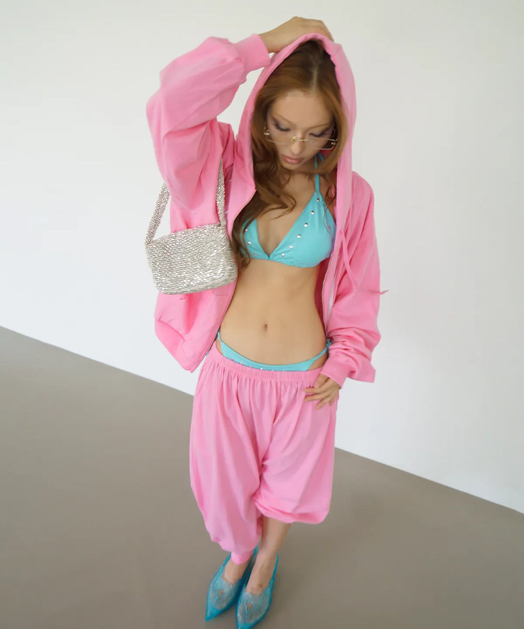 [WAVEGIRL] SINGLE WAVY HOOD ZIP-UP_3 COLORS
