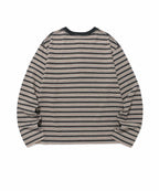 [niceghostclub] STRIPE HENLEY LS TEE_GREY