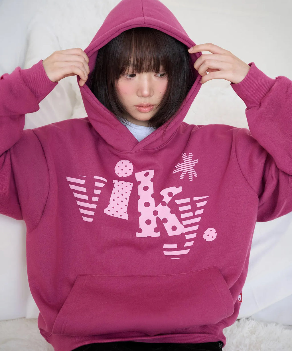 [video jockey] Vikey Multi Pattern Hoodie - 2colors