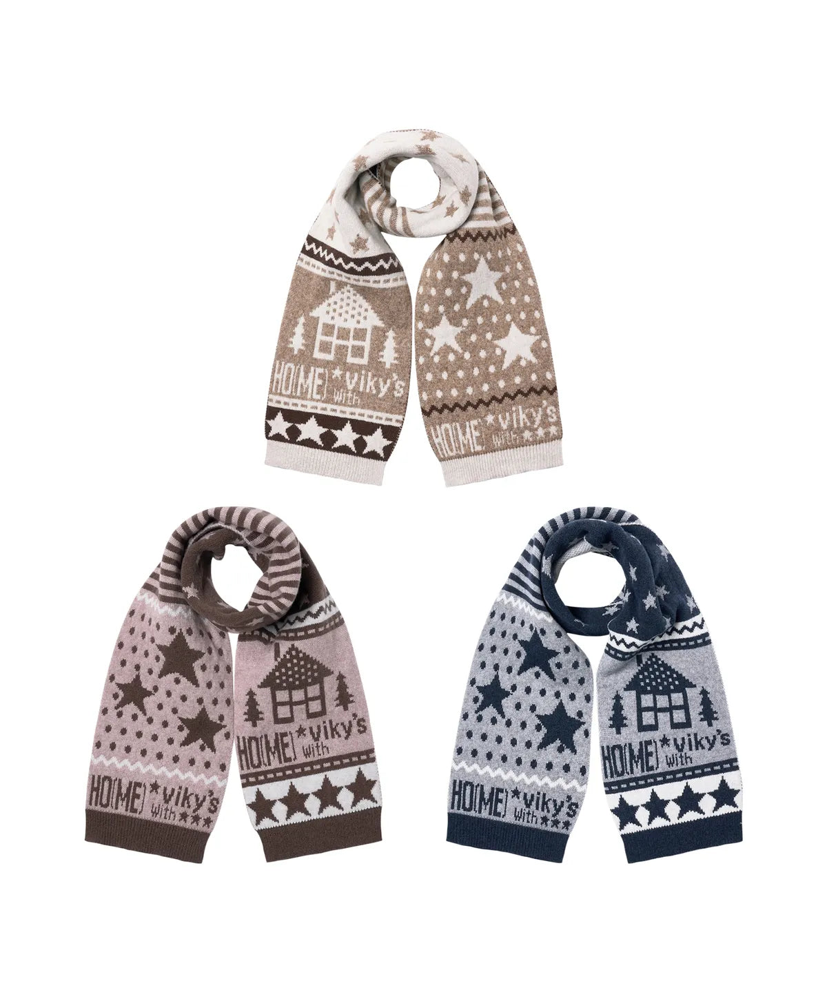 [video jockey] Vikey Star Knit Muffler - 3colors