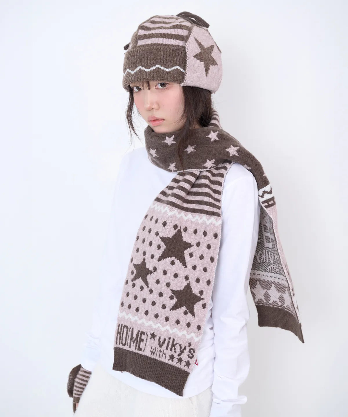 [video jockey] Vikey Star Knit Muffler - 3colors