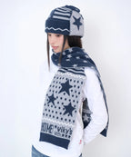 [video jockey] Vikey Star Knit Muffler - 3colors