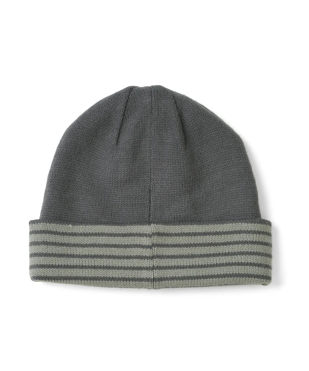 [TCM] reversible stripe beanie (khaki)