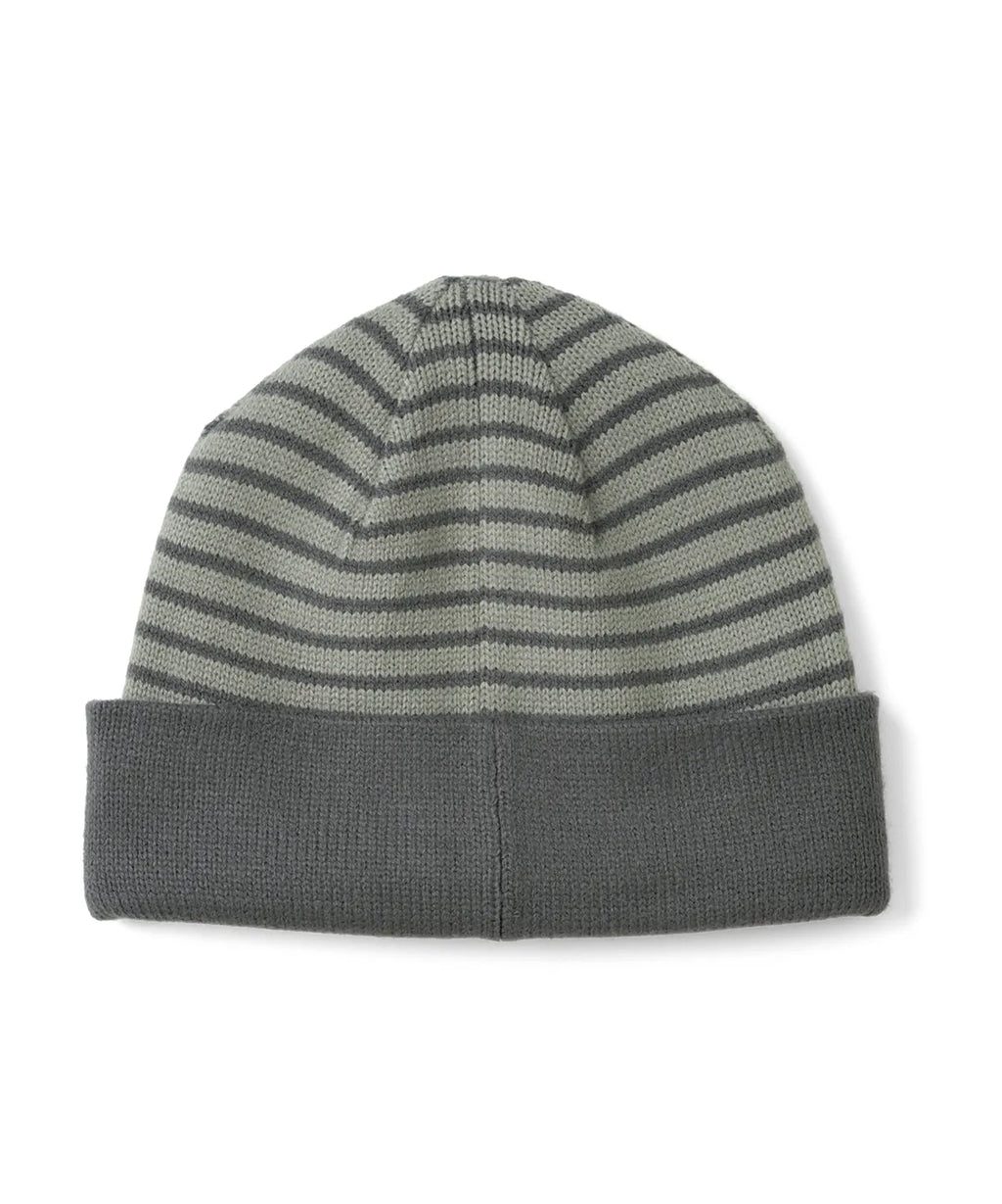 [TCM] reversible stripe beanie (khaki)