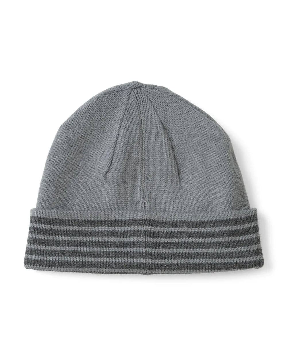 [TCM] reversible stripe beanie (grey)