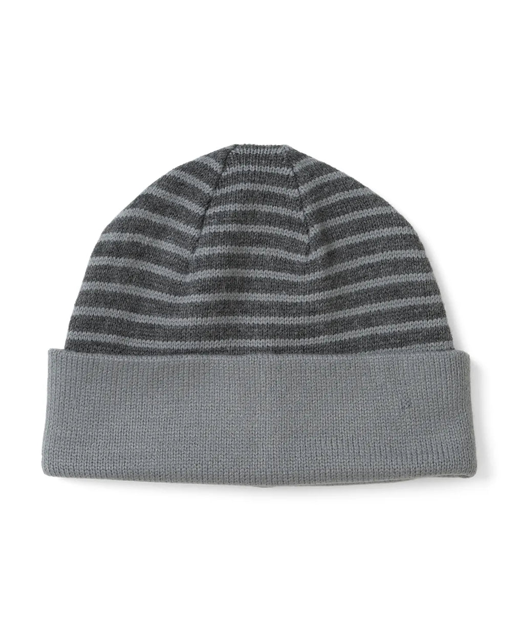 [TCM] reversible stripe beanie (grey)