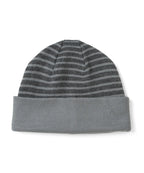 [TCM] reversible stripe beanie (grey)