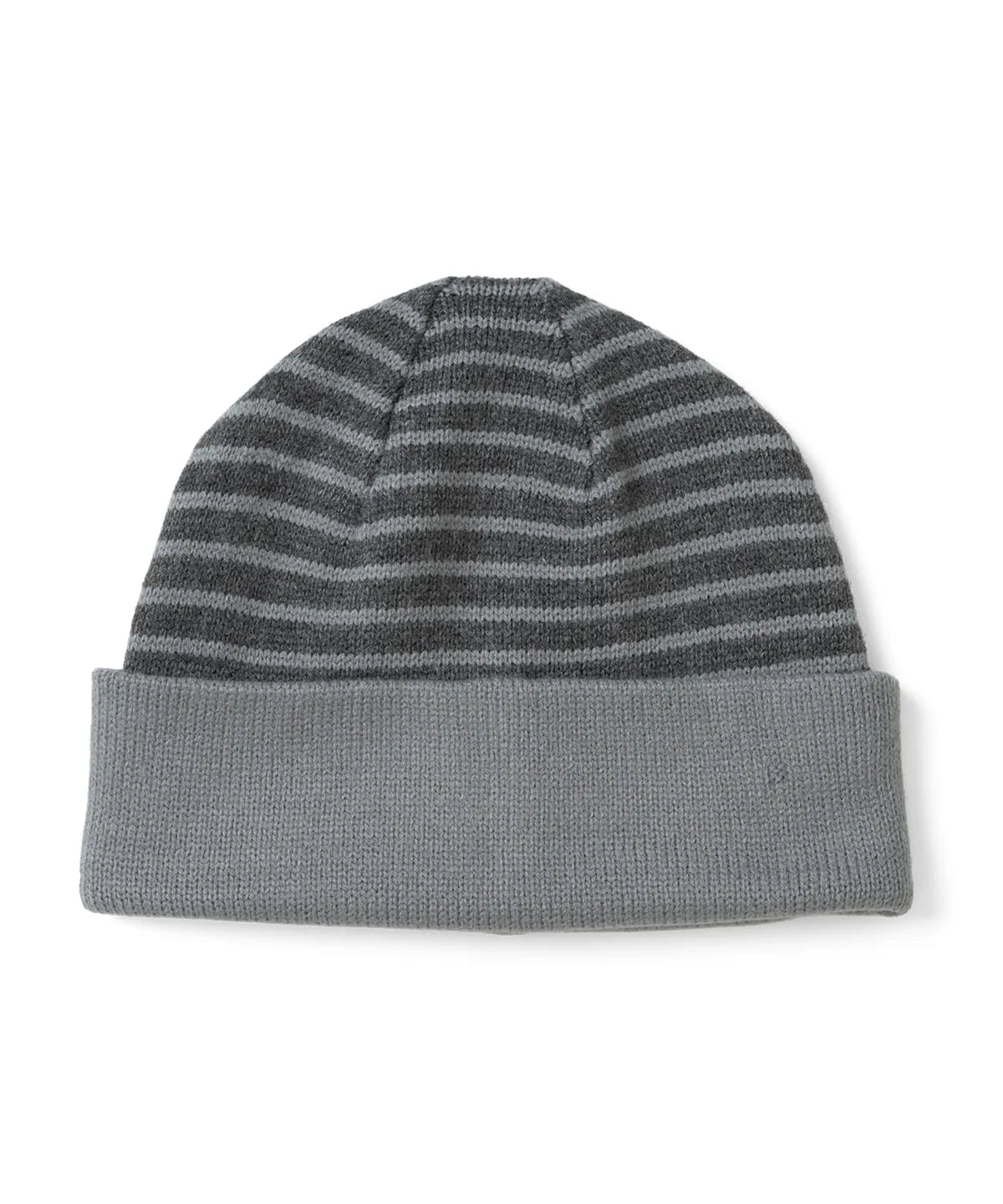 [TCM] reversible stripe beanie (grey)