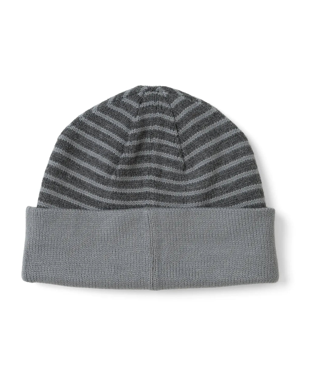 [TCM] reversible stripe beanie (grey)