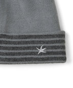 [TCM] reversible stripe beanie (grey)