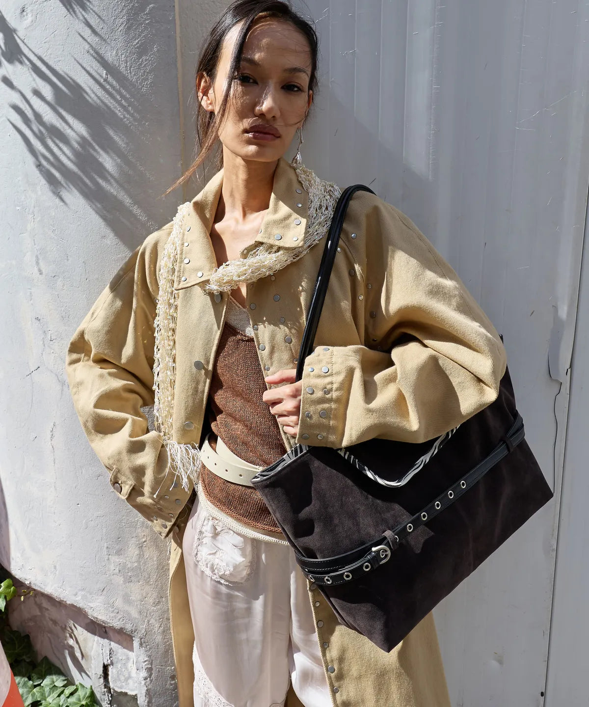 [Otie] TIED ARK BAG_SUEDE ESPRESSO
