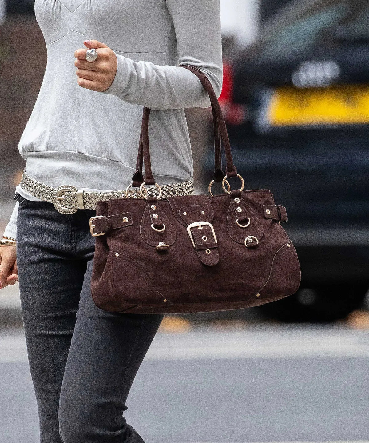 [dimanche] Editor Bag (suede brown)