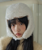 [POESIEDAME] WOOLY EARFLAP HAT - 2colors