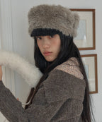 [POESIEDAME] DRAPE FUR MARGOT HAT - 2colors