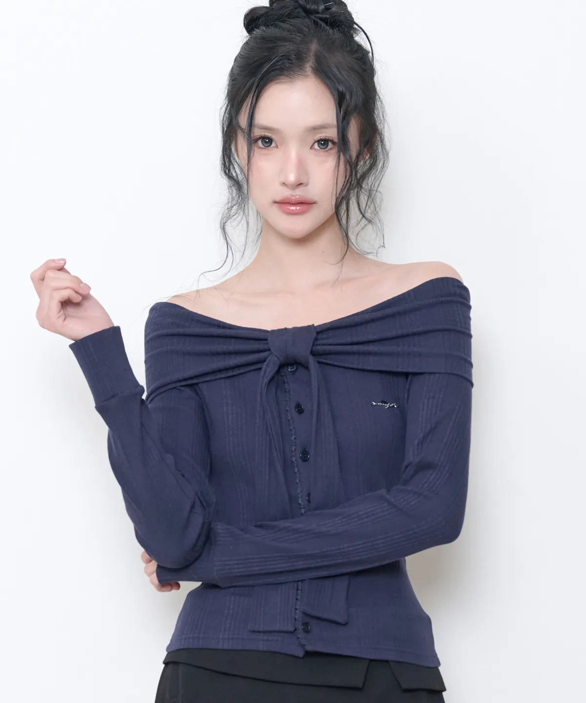 [illigo] Pure Bow Cardigan Top - 5 Colors