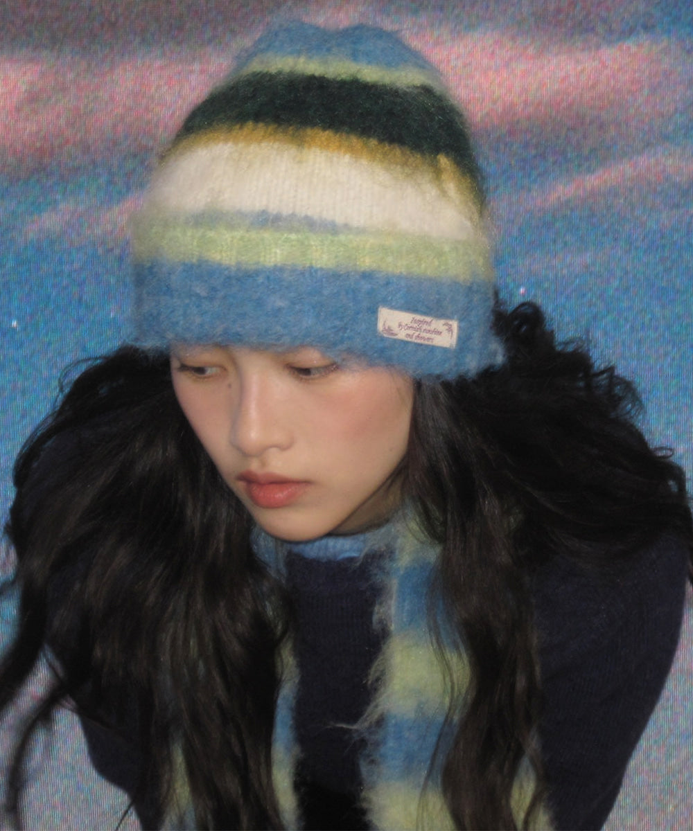 Rockfish Stripe Shaggy Beanie / 5colors