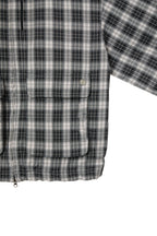 DEINET CHECK BOMBER JACKET IN BLACK