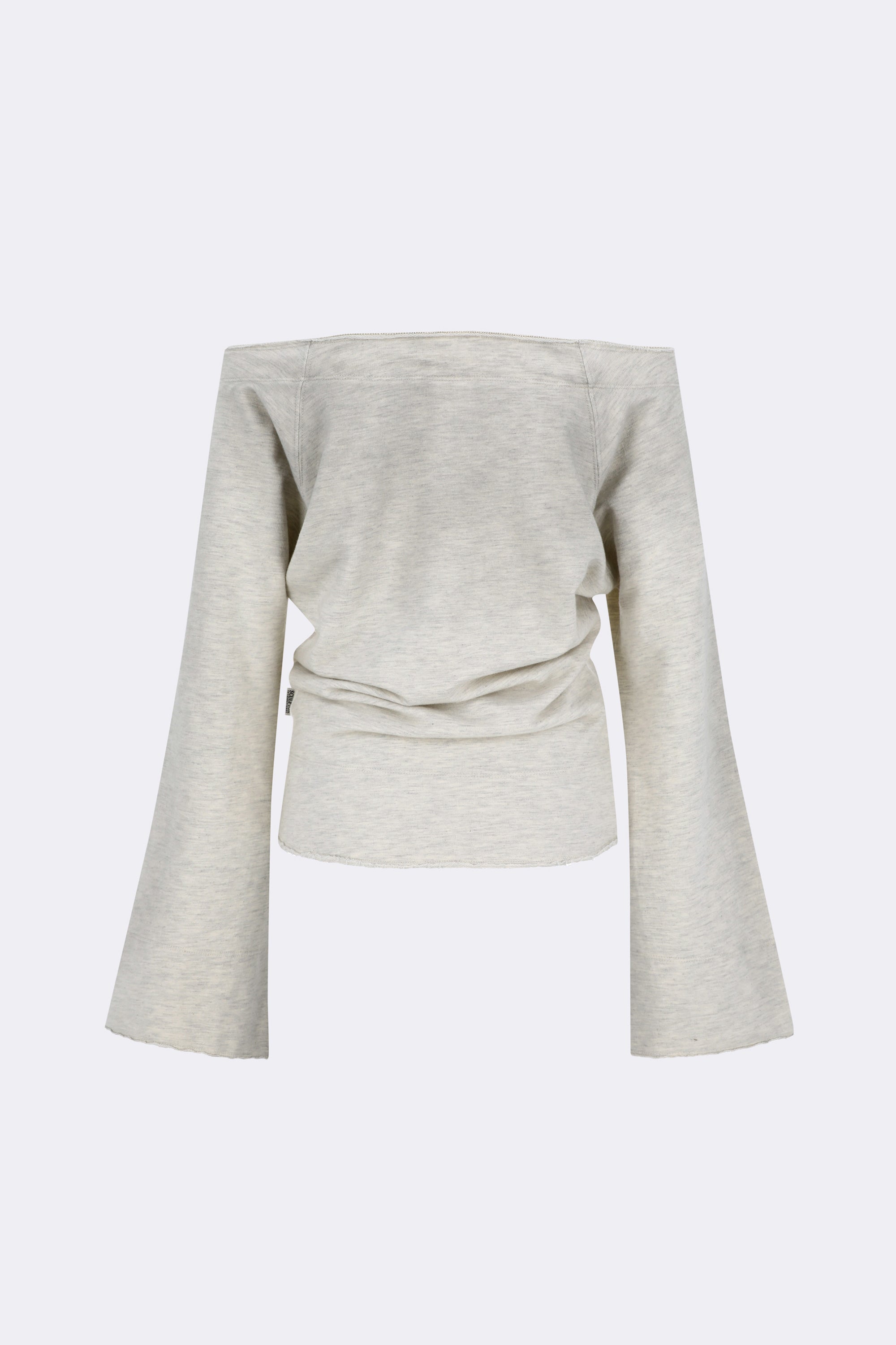 Sculptor Wide Bell Sleeve Sweatshirt Oatmeal
