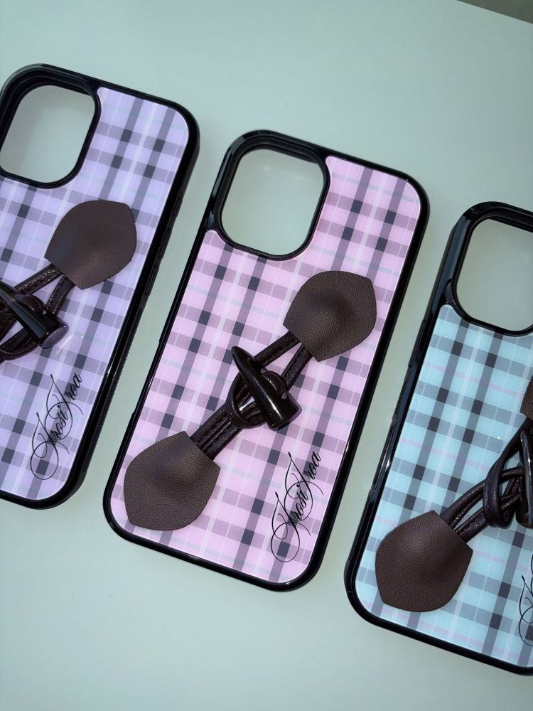 Pastel Check Toggle Case - Mint (iPhone & Samsung Available)