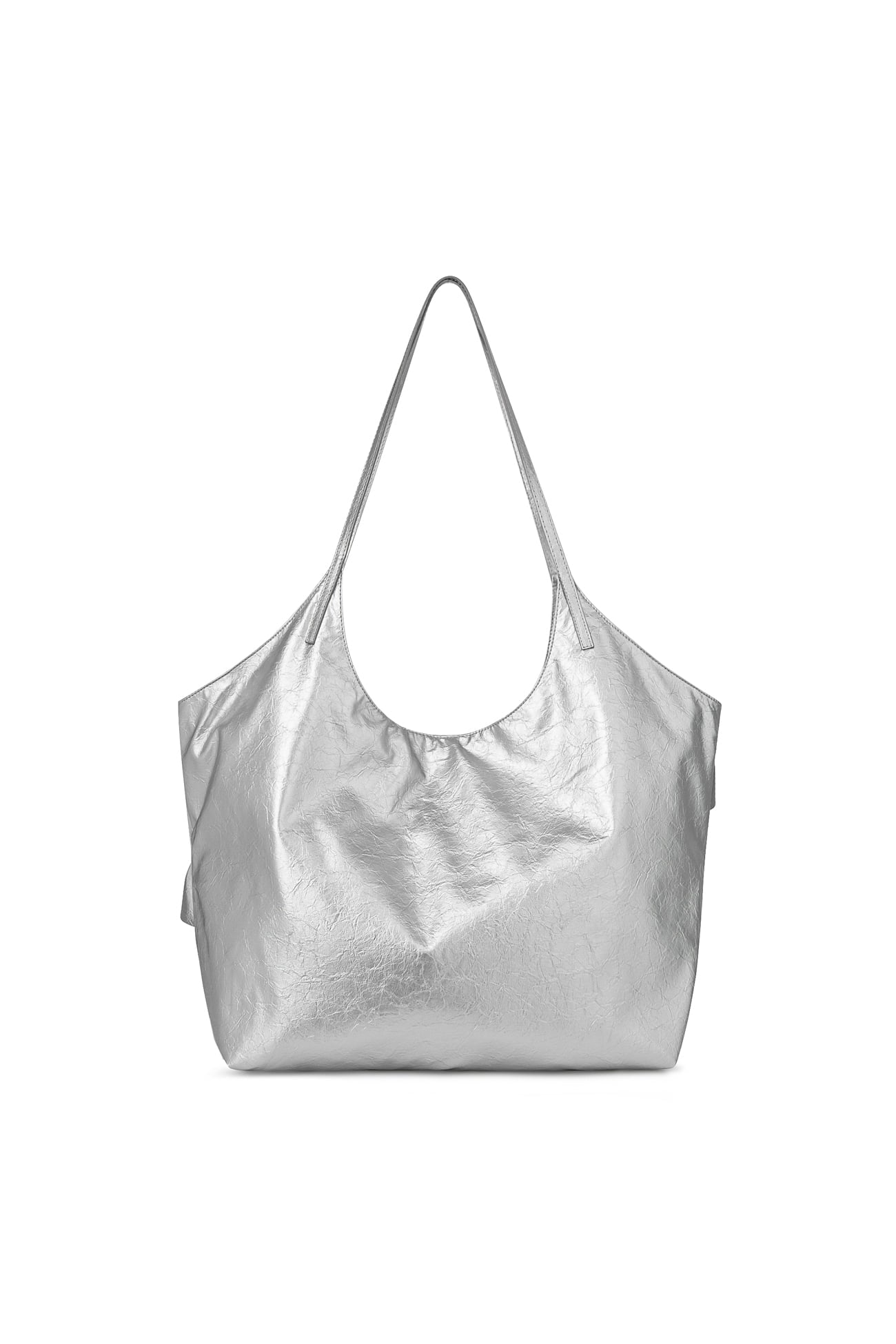 FRILL BIG BAG IN SILVER