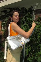 YEOMIM belted boat bag (silver)