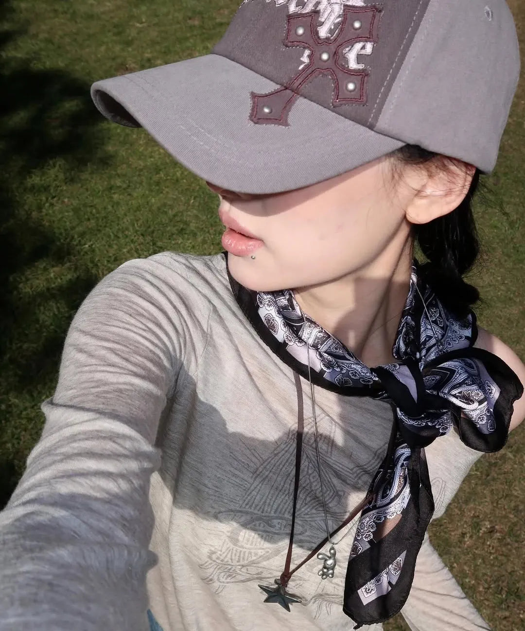 GILA ARCHIVE STAR WING SHEER LONG SLEEVE_GY