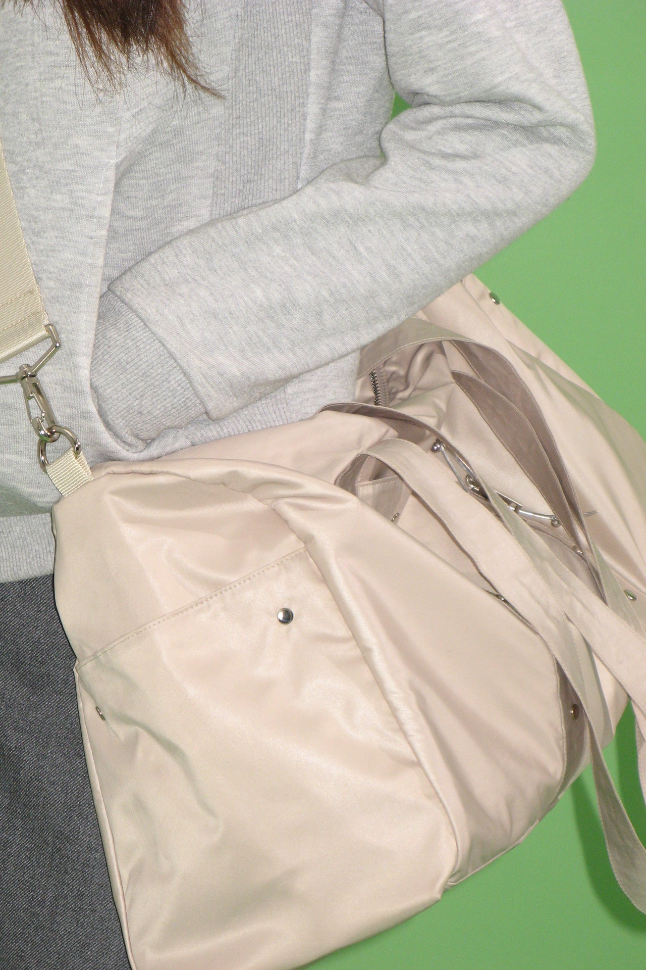 Yeomim stud duffle bag / oatmeal