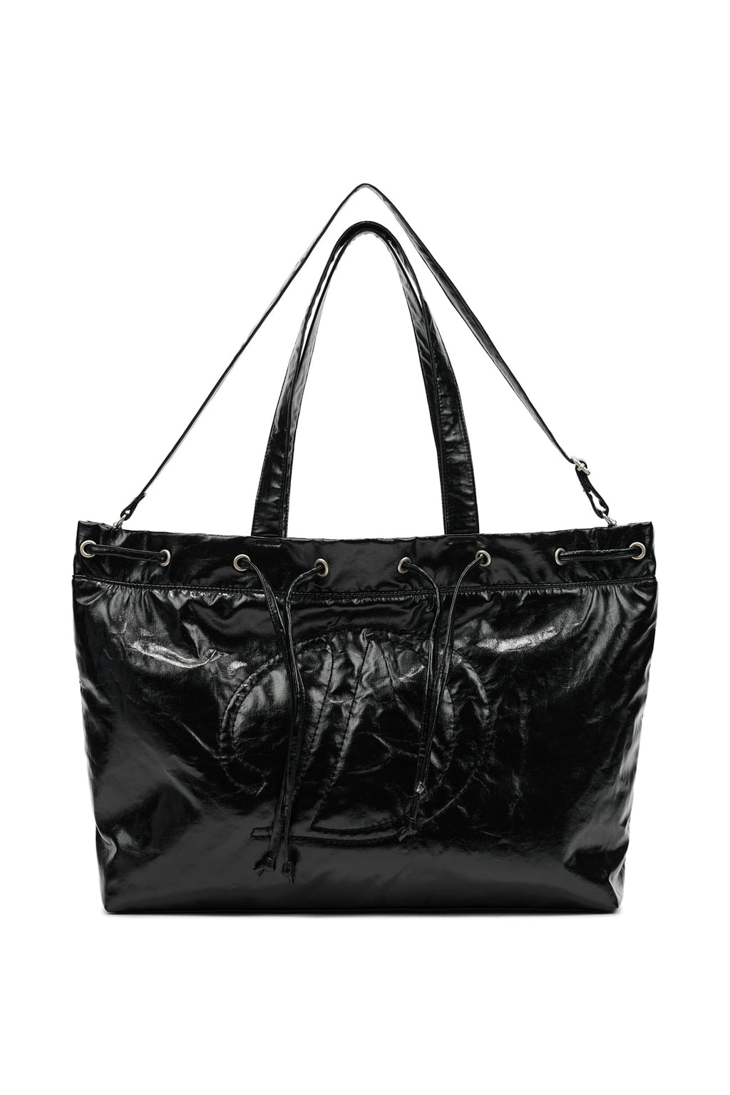 DEINET D STITCH PADDING BAG IN BLACK