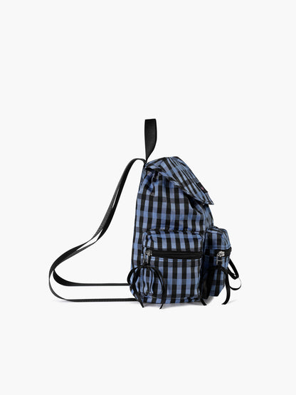 fennec Berry Pocket Backpack / check blue