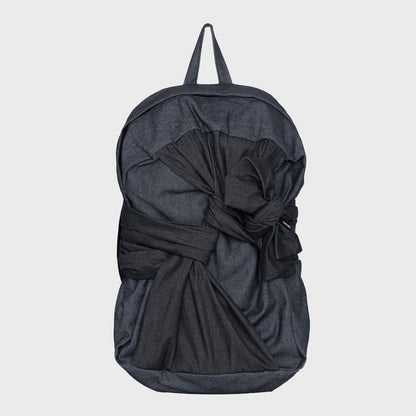 IUGA KNOTTED BACKPACK / DENIM BLACK