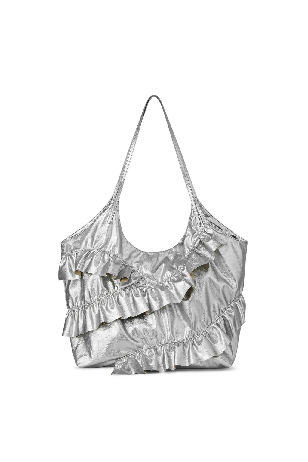 FRILL BIG BAG IN SILVER
