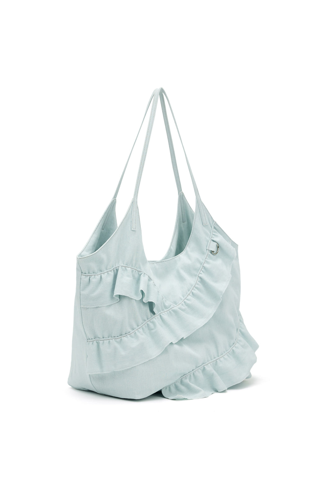 FRILL BIG BAG IN DENIM