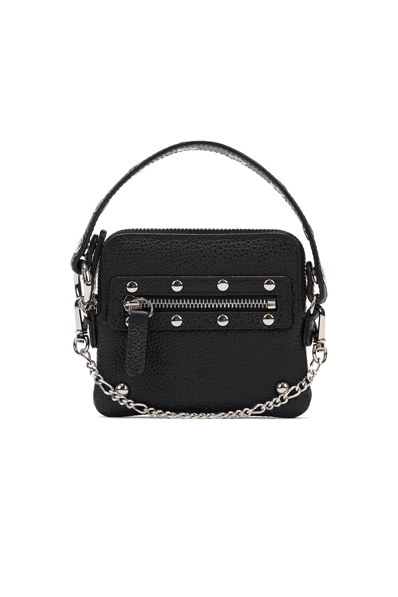 DEINET Studded Cross Chain Wallet / Black