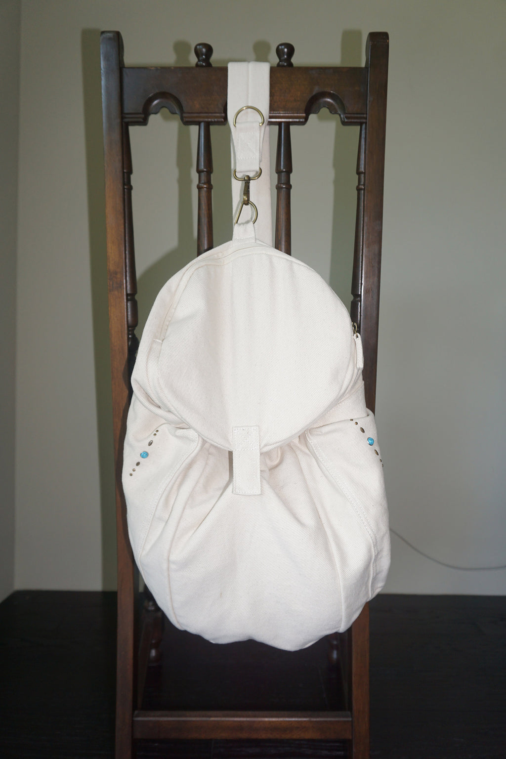 Sculptor Three-Way Stud Twill Bag Natural