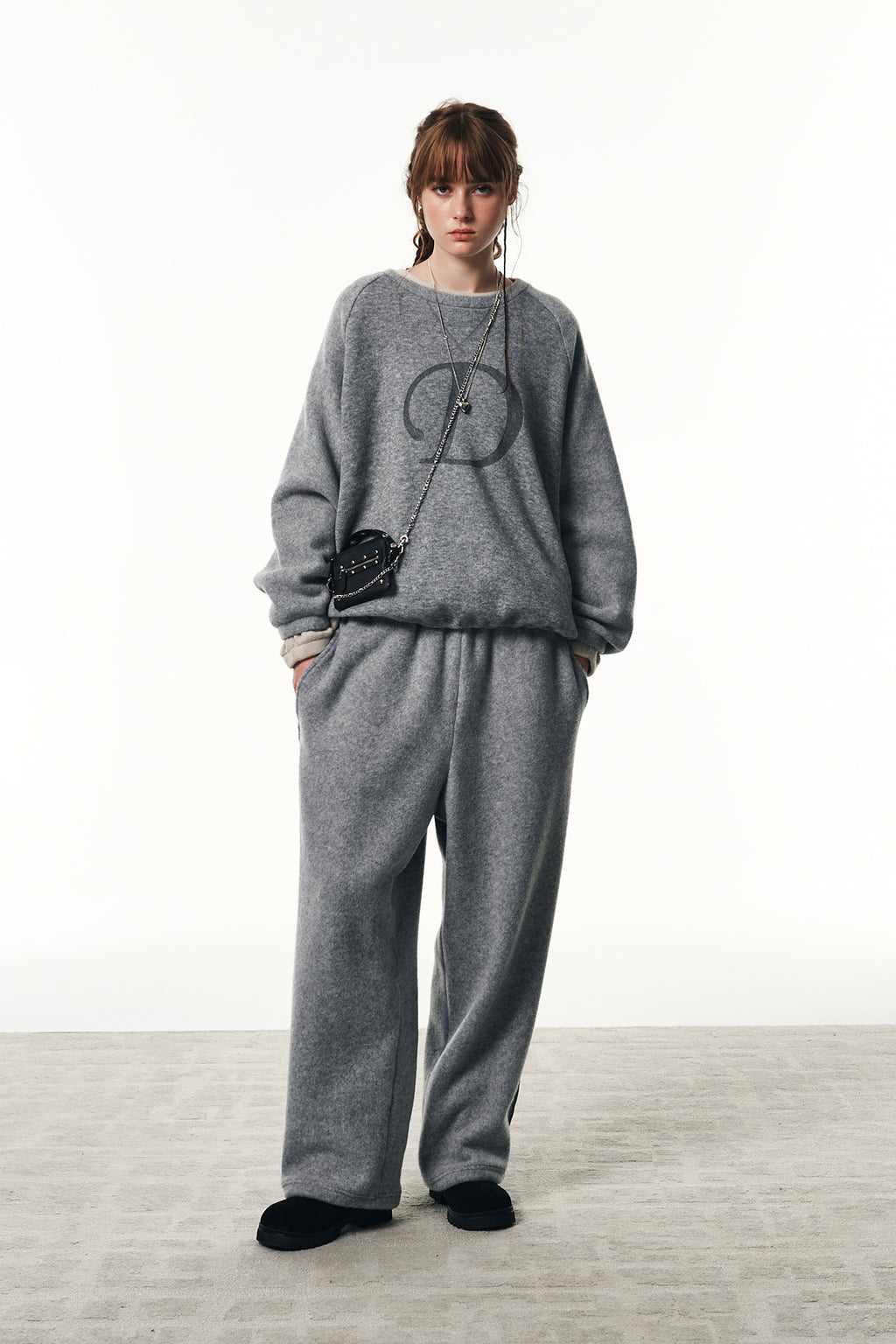 SMOOTH D LOGO KNIT PANTS & SWEATSHIRTS / 3COLORS