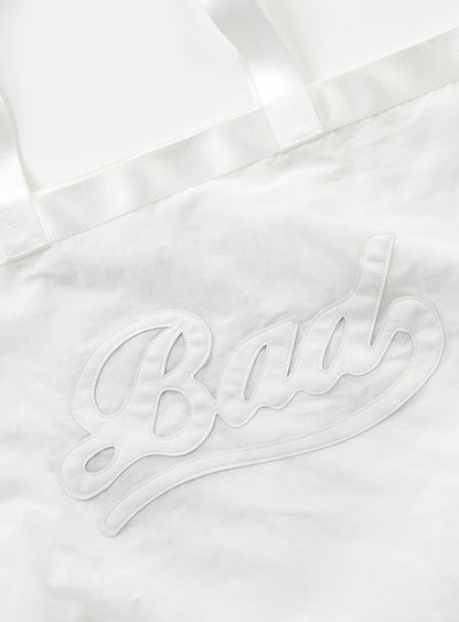 BADBLOOD Nylon Shopper Bag / White