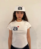 DOT SMALL LETTER NYLON CAP [WHITE]
