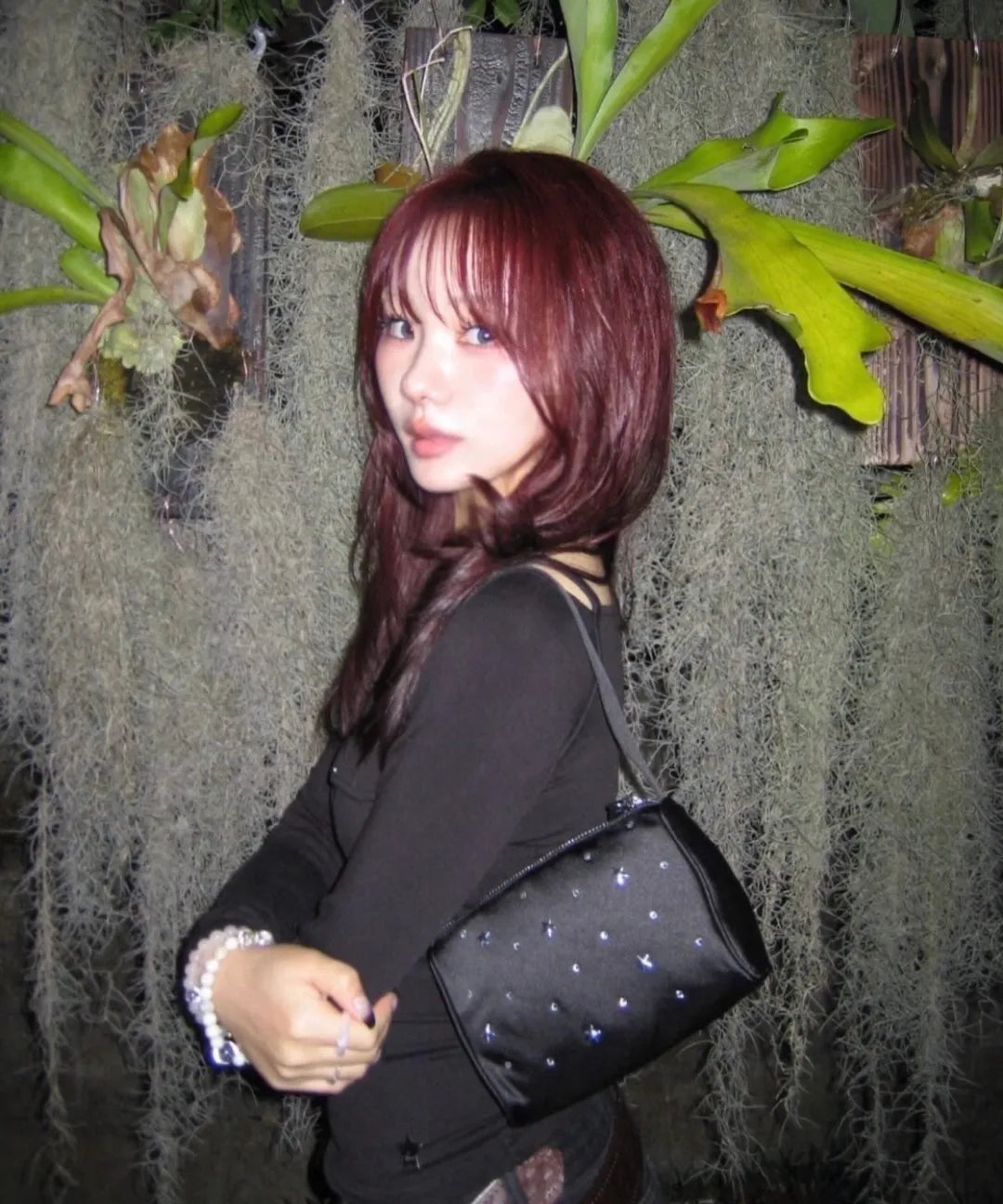 LOTSYOU_Twinkle Jelly Pouch Bag BLACK