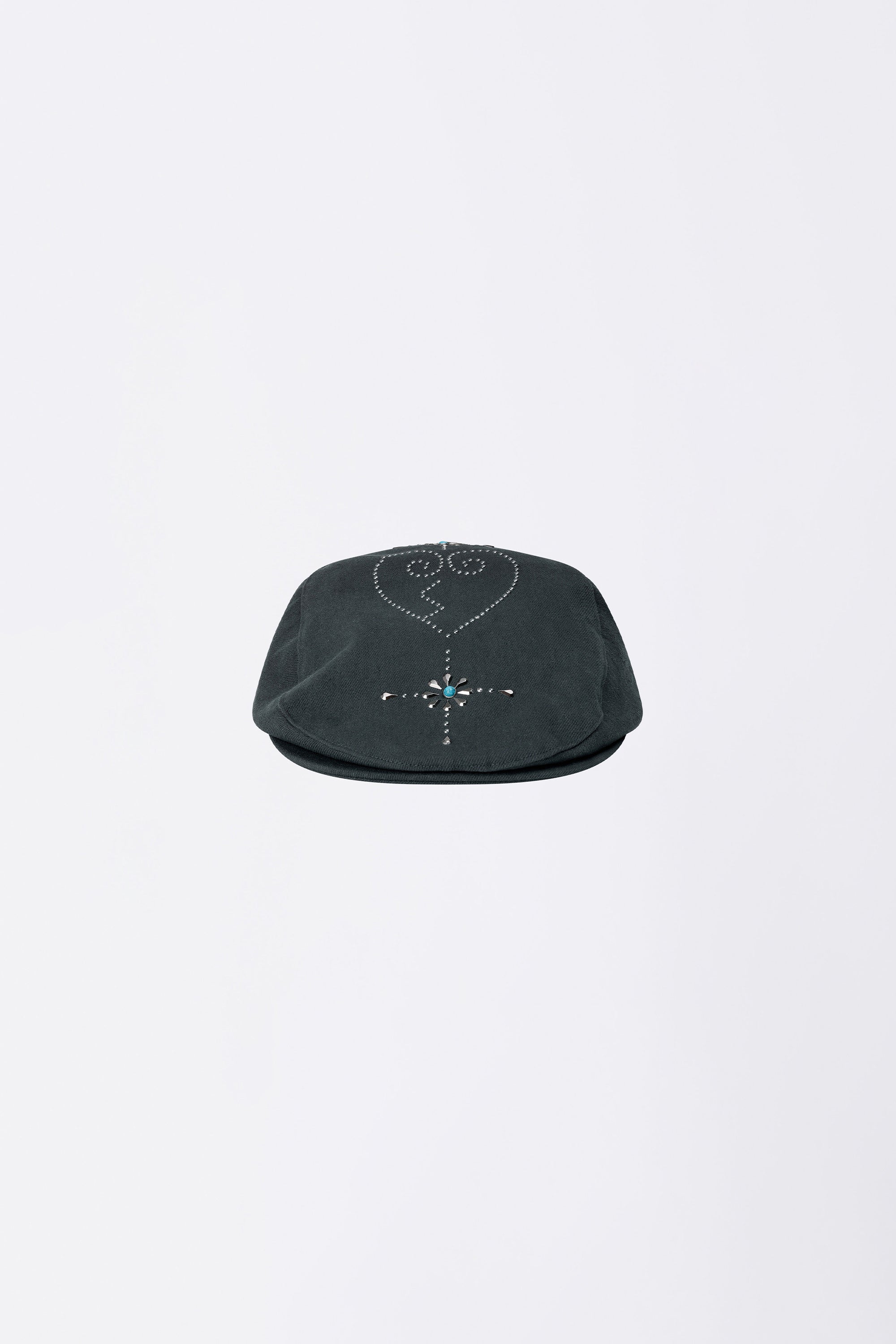 Boho Stud Hunting Cap Charcoal