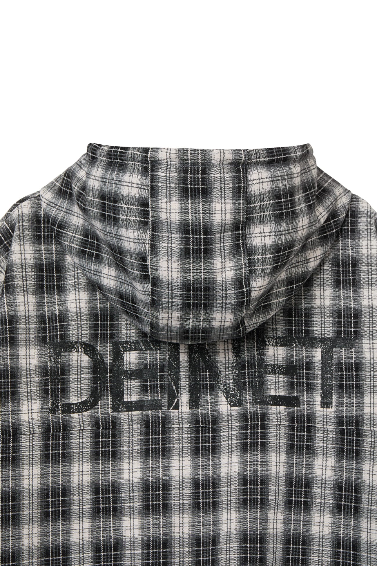 DEINET CHECK BOMBER JACKET IN BLACK