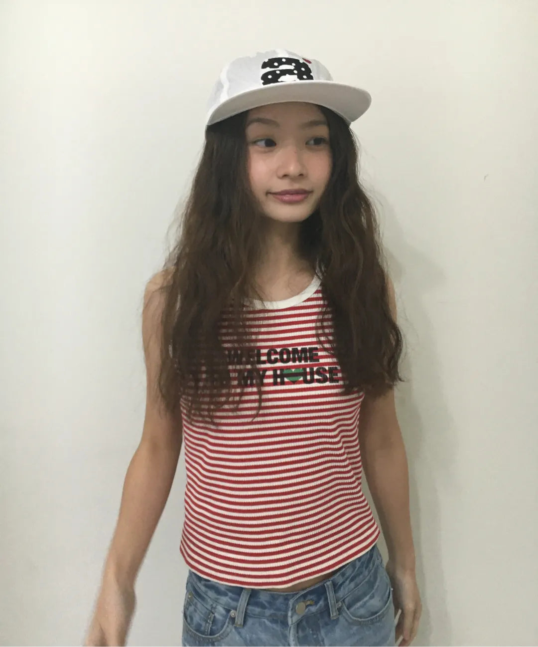 DOT SMALL LETTER NYLON CAP [WHITE]