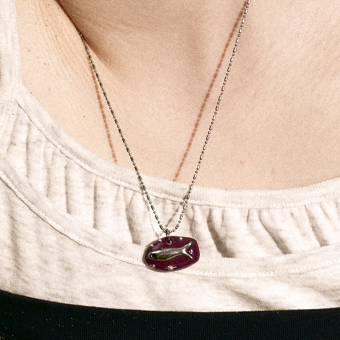 [NFF] MINNOW NECKLACE_PURPLE