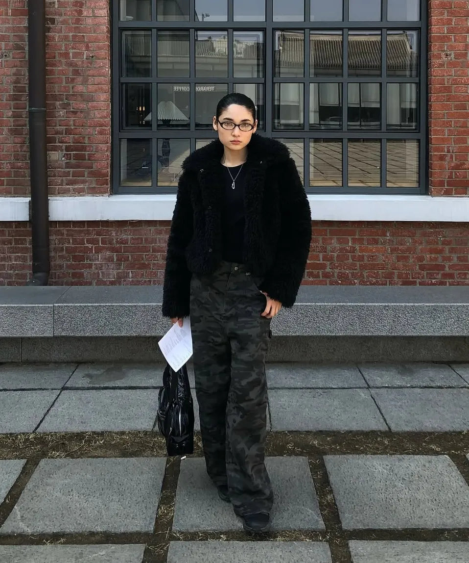 NASTY FANCY CLUB CARPENTER LETTERING DENIM PANTS / DARK GREY